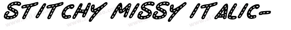 Stitchy Missy Italic字体转换